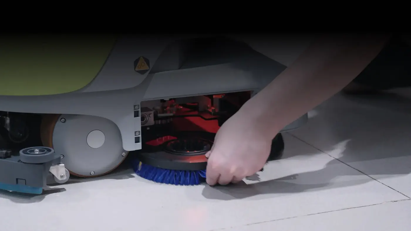 PUDU CC1 Pro Disc : Brosse disque à démontage rapide