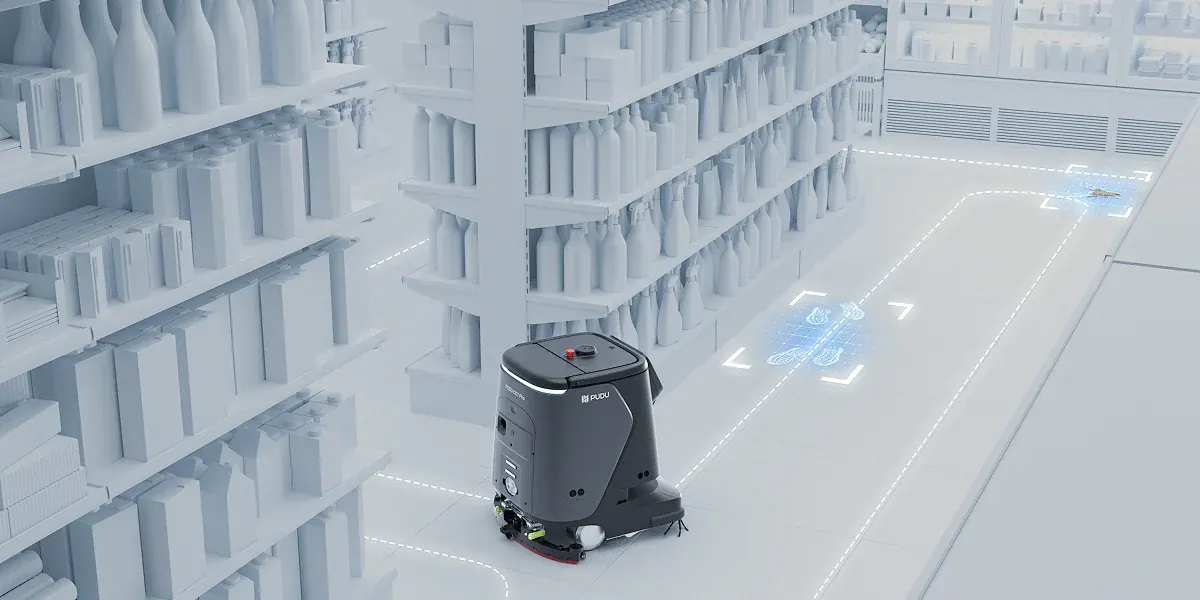 PUDU CC1 Pro : Récurage localisé par IA