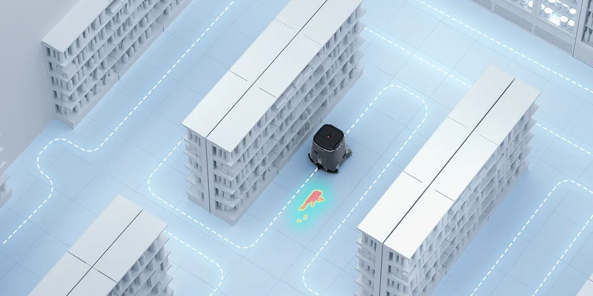 PUDU CC1 Pro : Caméra IA arrière de contrôle